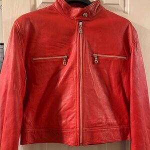 Wilson Vibrant Red Leather Jacket